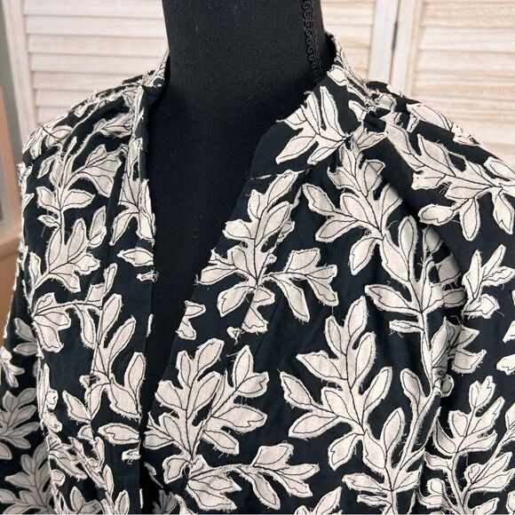 Anthropologie Botanical Applique Popover Tunic Blouse Medium - Picture 3 of 13
